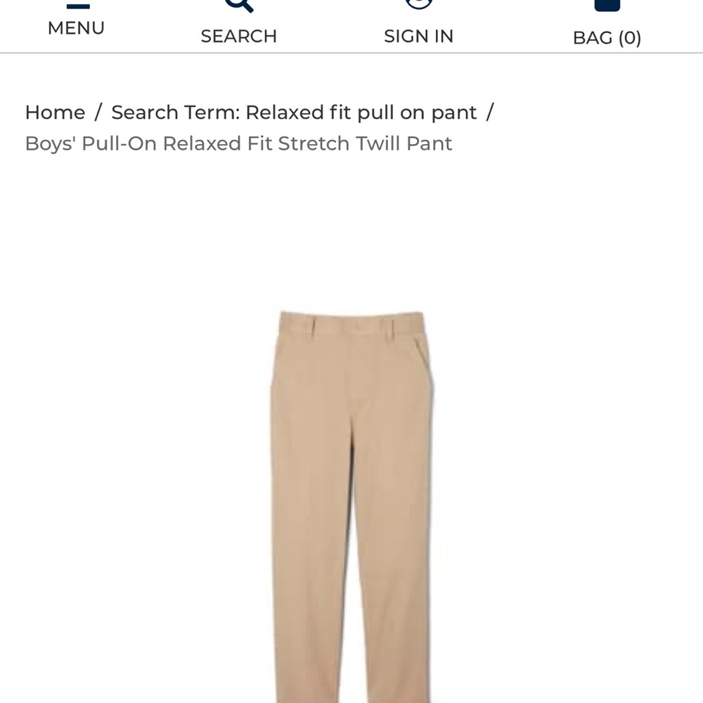 2 French Toast Boys' Pull-On Stretch Twill Pants - Tan